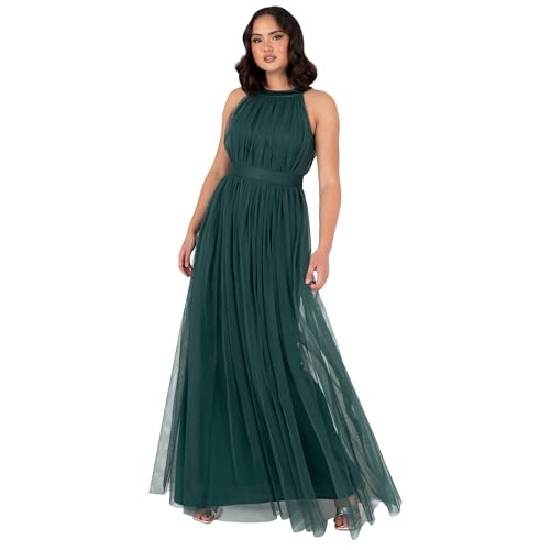 Anaya with Love Damen Ladies Maxi Dress for Women Halter Neck Long Sleeveless Belt A Line Evening Gown Ball Prom Wedding...