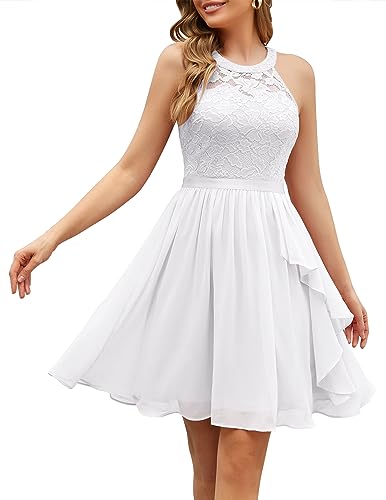 Wedtrend Cocktailkleider Damen Kleid Weiß Festlich Elegant Kleid Damen Kleider Swing Kleid A Linie Cocktailkleid WT0213...